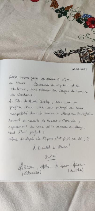 קינצהיים Gite Chez "Mamie Schlop" מראה חיצוני תמונה
